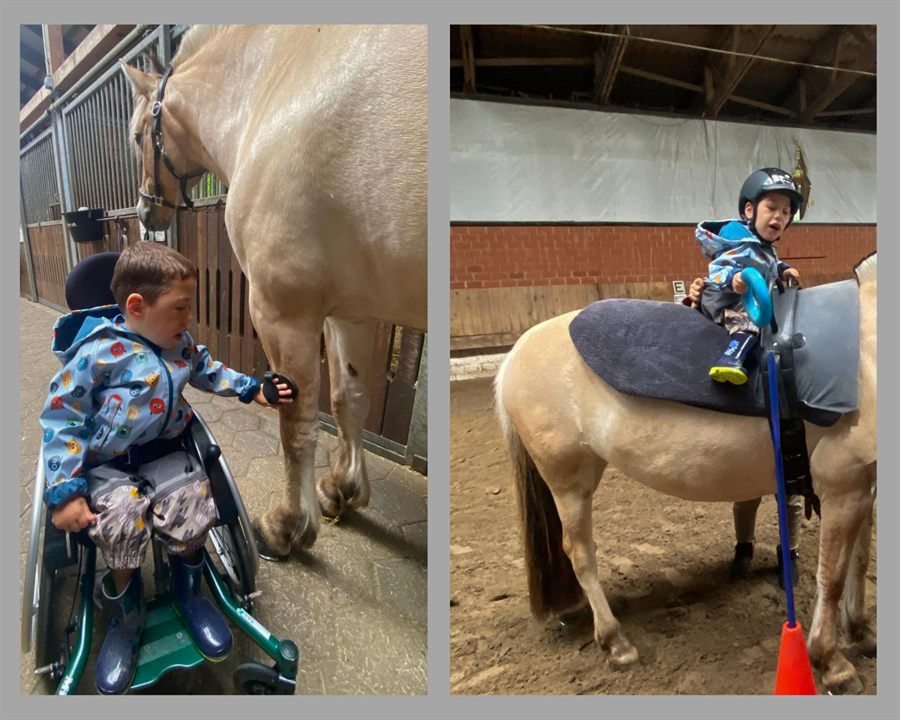 Kind in der Reittherapie